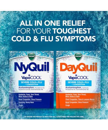 Vicks DayQuil COMPLETE Vicks VapoCOOL Cold and Flu Medicine Non-Drowsy Daytime Multi-Symptom Relief for Cough Suppressant Nasal Congestion 24 Caplets Liquicaps - Buy Online on SooperMarket.com