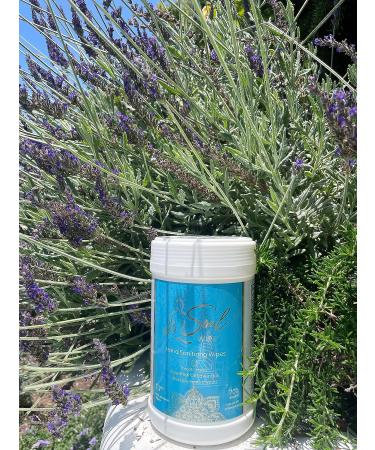 Natural Lavender Hand Sanitizing Wipes with Essential Oils - Throat Chakra Meditative Tool - Buy Online on SooperMarket.com