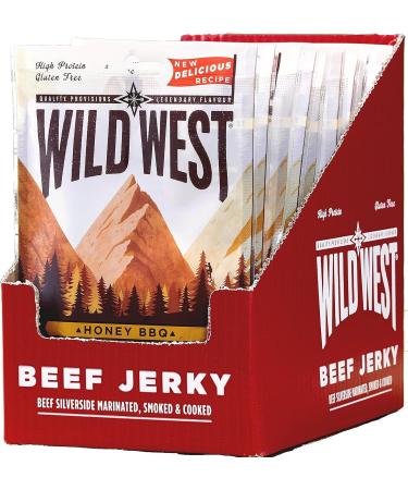 Wild West Honey BBQ Beef Jerky 35 g Pack of 12 & Jalapeno Beef Jerky 35 g 12 Count (Pack of 1) + Beef Jerky - Buy Online on SooperMarket.com