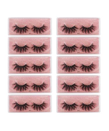 Bodermincer 10 Pairs 3D Mink Lashes - Wholesale Handmade Wispy Fluffy False Eyelashes for Natural Eye Makeup J007 - Buy Online on SooperMarket.com