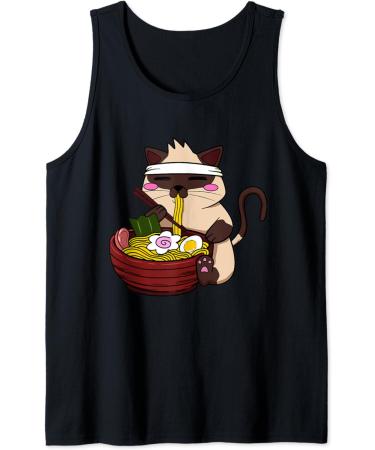 Anime Siamese Ramen Japanese Ramen Life Noodle Tank Top