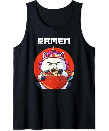 Ramen Noodle Lover Unicorn Anime Tank Top
