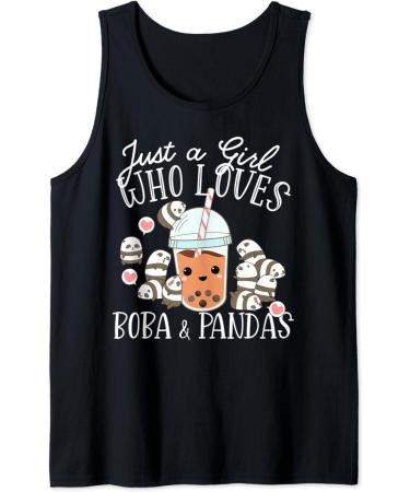 Boba Tea Bubble Tea Kawaii Japanese Lover Panda Bear Drink Tank Top