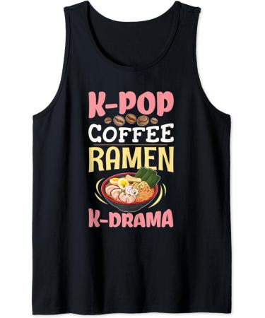 K-Pop Ramen Coffee Japanese Noodles Bowl Kpop Gift Tank Top