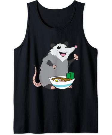 Funny Possum Ramen Opossum Eating Ramen Tank Top
