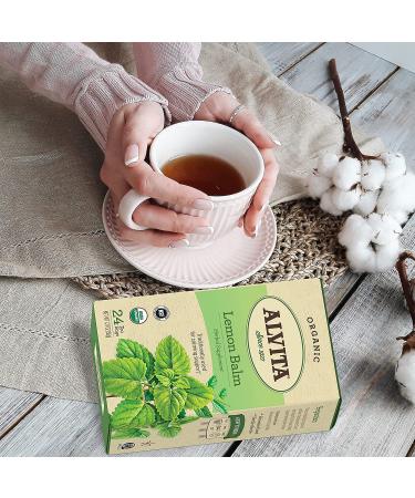 Alvita Organic Lemon Balm Herbal Tea - 24 Premium Tea Bags for Lemony Flavor & Aroma - Buy Online on SooperMarket.com