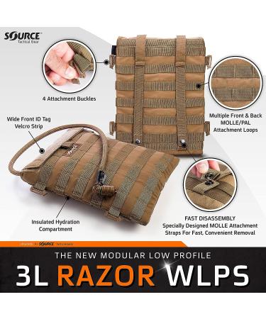 Source Razor 3L Low Profile Hydration Pack Coyote - Lightweight and Durable - Buy Online on SooperMarket.com