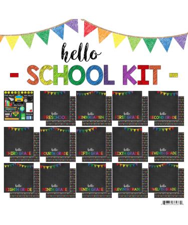 Scrapbook Customs Hello School Paper Pack Scrapbook Kit