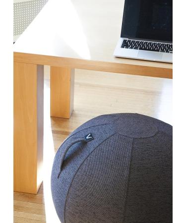 Vivora Luno Exercise Ball Chair  Chenille for Home Offices  Balance Training  Yoga Ball Max Charcoal - Buy Online on SooperMarket.com