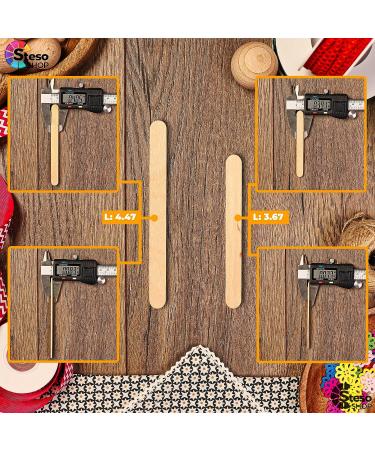 Craft Supplies: Premium Quality Popsicle Sticks - 100 pcs Assorted Sizes - Jumbo, Mini, Large Wood Strips - Ideal for Kids Crafts - Buy Online on SooperMarket.com