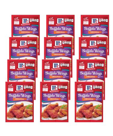 McCormick Original Buffalo Wing Seasoning Mix 1.6 oz (Pack of 12) - Spicy & Savory Flavor for the Best Buffalo Wings - Buy Online on SooperMarket.com