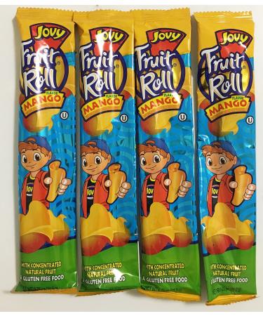 0.75oz Jovy Fruit Roll Snack, Mango (16 Single Packets Per Order)