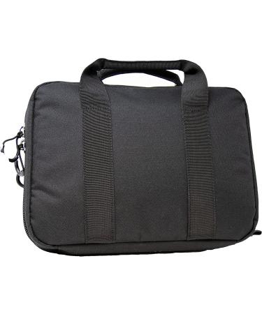 Exos Double Pistol Case with Multiple Compartments and USA Flag Patch - Black - Buy Online on SooperMarket.com