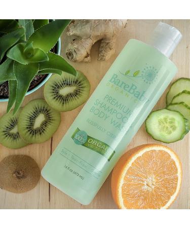 Organic Baby Shampoo & Body Wash with Aloe, Cucumber, Citrus Essential Oils - Gentle, Tear-Free, Eczema Friendly - 17.9 oz - Buy Online on SooperMarket.com
