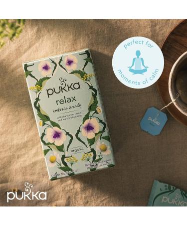 Pukka Organic Teas Relax 20ct - Calming Herbal Blend for Stress Relief - Buy Online on SooperMarket.com
