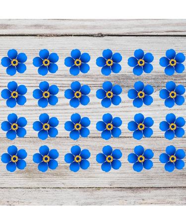 24 x Forget Me Not Pre-Cut Edible Wafer Paper Cupcake Topper Cake Decoration Birthday Cakes - Buy Online on SooperMarket.com