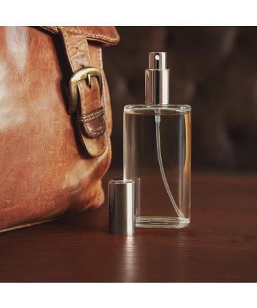 Fantasia Empty Perfume Bottle with Atomizer - 100ml Clear Glass Flakon Refillable Oval Design Silver Cap - Perfect for DIY Fragrance - Buy Online on SooperMarket.com