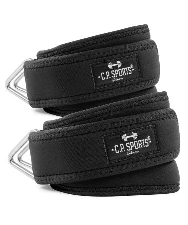 C.P.Sports Hand and Foot Leacon Premium |Foot cuffs/foot loops for fitness training foot cuff cable train for men and women leg extensions gluten muscles and leg training |3 colors black
