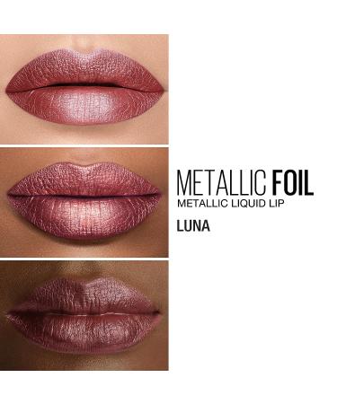 Maybelline Lip Studio Metallic Liquid Lipstick Makeup in Luna 0.16 fl. oz. - Long-Lasting Metallic Foil Finish - Buy Online on SooperMarket.com