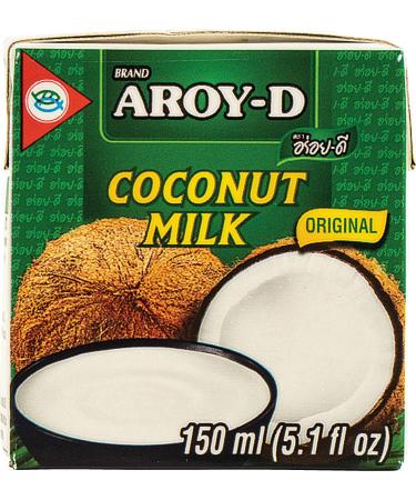 Aroy-D 100% Coconut Milk Mini-size 5.1 Fluid Ounce (150ml), Pack of 6 5.1 Fl Oz (Pack of 6)