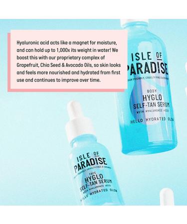 Isle of Paradise Hyglo Tanning Serum Bundle - Vegan & Cruelty-Free Sunless Tanner - Hydrating Hyaluronic Self Tan Serum for Face & Body - Buy Online on SooperMarket.com