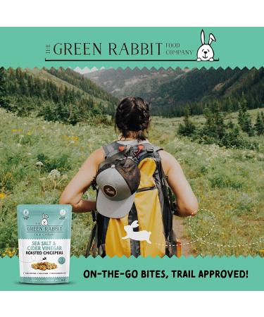 The Green Rabbit Gluten Free Roasted Chickpeas Sea Salt & Apple Cider Vinegar - Healthy Snacks High Plant-Based Protein & Fibre - Low Fat Sugar & Calories - Vegetarian & Vegan Friendly - 6x 60g - Buy Online on SooperMarket.com