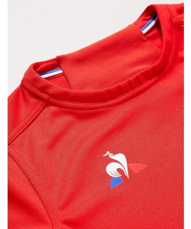 Le Coq Sportif Boys N 1 Rugby Training Maillot Undershirt - 14 Years - Pur Rouge (Red) | International Shipping - Buy Online on SooperMarket.com