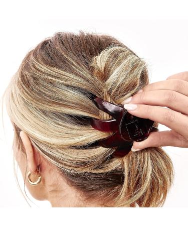 Gimme Beauty Strong ClickFit Claw Clip in Brown for All Hair Types - Trendy Hair Accessory for All Genders - Firm Hold, No-Slip Design - 1 pc - Buy Online on SooperMarket.com