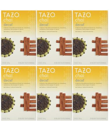 Tazo Teas Decaf Chai Naturally Decaffeinated Black Tea 20 Filterbags 1.9 oz (54 g)