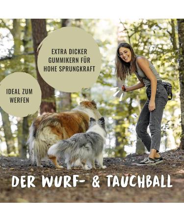Rudelk nig Dog Ball - Indestructible Natural Rubber - 2-Pack Orange & Blue - 6.5cm - Perfect for Dogs - International Shipping - Buy Online on SooperMarket.com