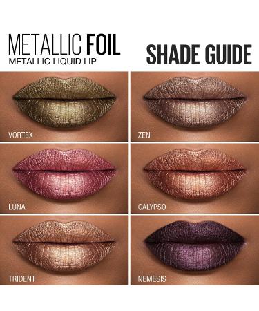 Maybelline Lip Studio Metallic Liquid Lipstick Makeup in Luna 0.16 fl. oz. - Long-Lasting Metallic Foil Finish - Buy Online on SooperMarket.com