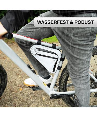 Valkental Waterproof Bicycle Frame Bag - 1.5L Capacity Reflective Design & Spacious Compartments - Ideal for International Shipping - Buy Online on SooperMarket.com