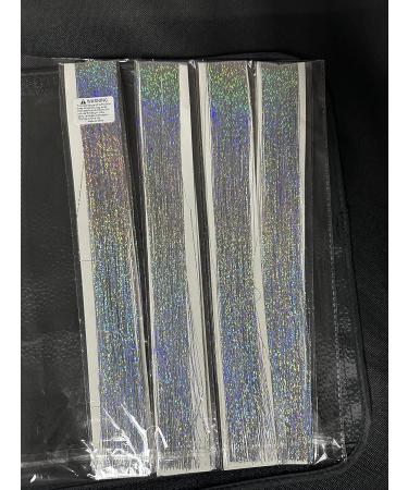 800 Silver Glitter Hair Strands | 120 cm Tinsel Hair Extensions | Fairy Hair Lametta Extreme Kit - Buy Online on SooperMarket.com