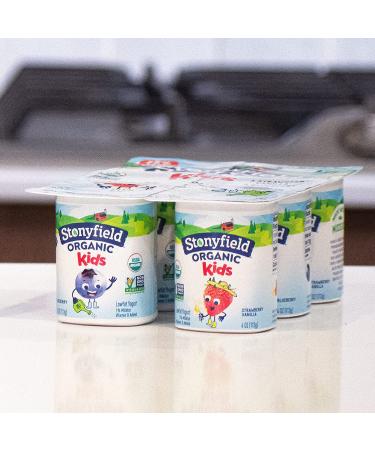 Stonyfield Organic Kids Strawberry & Strawberry Banana Yogurt Cups Variety Pack - 6 Ct, 4 oz Each - Buy Online on SooperMarket.com