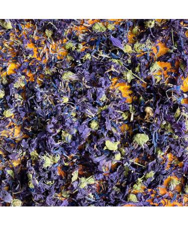 'Melody Blue' - 50g- Dried Edible Flower Petals - Blue Cornflower and Purple Mallow - Food Grade - Culinary - Cake - Bake - Decoration (342) - Buy Online on SooperMarket.com
