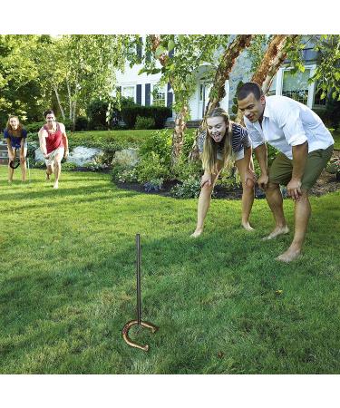 Franklin Sports Horseshoes Sets - Metal Horseshoe Game Sets for Adults + Kids - Official Weight Steel Horseshoes - Beach + Lawn Horseshoes Sets - Sets Include (4) Horseshoes and (2) Ground Stakes Starter - Buy Online on SooperMarket.com