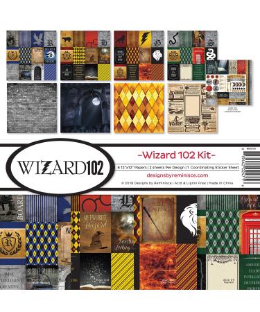 Reminisce (REMBC) Wizard 102 Scrapbook Collection Kit, 12-x-12-Inch, Multi Color Palette