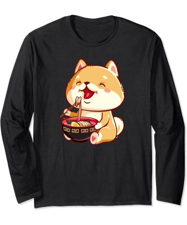 Ramen Noodle Shiba Inu Kawaii Ramen Shiba Inu Ramen Life Long Sleeve T-Shirt