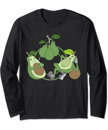Funny Avocados Avocado Seed Ketogenic Diet Keto Avocado Long Sleeve T-Shirt