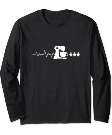 Baking Heartbeat I Funny Pastry Gift I Baker Baking Long Sleeve T-Shirt
