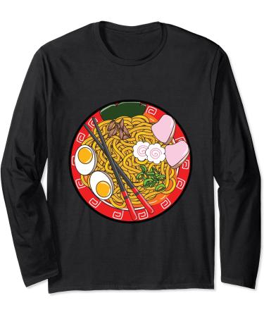 Ramen Life Noodle Japanese Kawaii Long Sleeve T-Shirt
