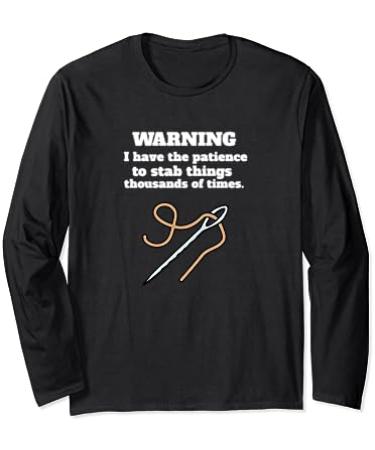 Cross stitch needlepoint sewing quilting funny Gifts Long Sleeve T-Shirt