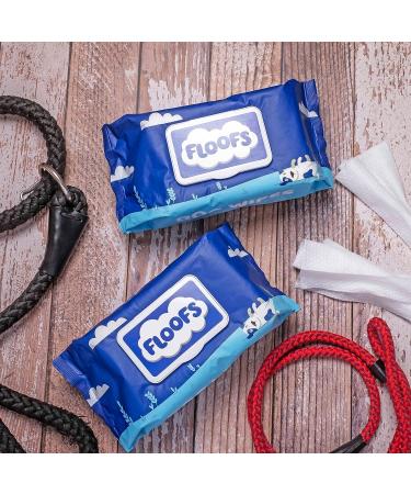 Floofs Wet Wipes for Dogs & Cats | 100 Perfume-Free Antibacterial Hypoallergenic Cleaning Towels | 15x20cm | Ideal Dog Wipes for Sensitive Skin - Buy Online on SooperMarket.com