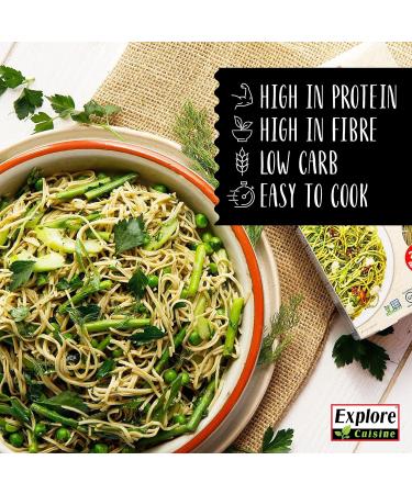 Explore Cuisine Organic Edamame Spaghetti Pasta - Low Carb, Plant-based, Vegan, High Protein & Fiber, Gluten Free - 200g (Pack of 1) - Buy Online on SooperMarket.com