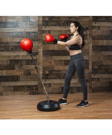 Punching Bag with Stand for Adults and Teens - Height Adjustable Speed Bag for MMA Training and Fitness - Boxing Equipment for Stress Relief - Buy Online on SooperMarket.com