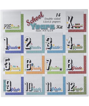 Scrapbook Customs Themed Paper Scrapbook Kit, School Years 1