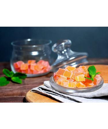 Dried Diced Papaya 2 Pounds - Kosher Vegan Sweetened Unsulfured - Bulk 2lb Pack - Buy Online on SooperMarket.com