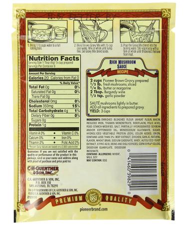 Pioneer Brown Gravy Mix 1.61 oz (Pack of 12) - Delicious and Convenient Gravy Mix - Buy Online on SooperMarket.com