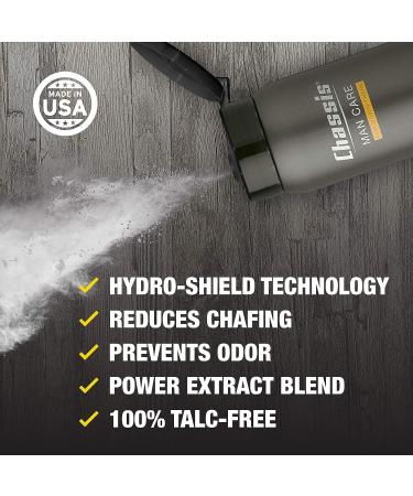 Chassis Unscented Men's Body Powder - Premium Natural Odor-Absorbing Formula | Non-Talc, Aluminum-Free, Paraben-Free | Anti-Chafing & Sweat-Reducing Powder - Buy Online on SooperMarket.com