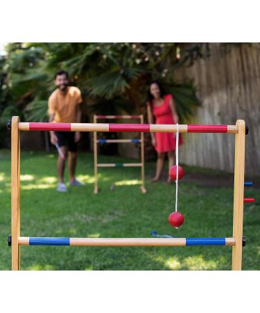 Ladder Toss Double Wooden Ladder Ball Game with Carrying Case - Durable Finish, Outdoor Fun - Buy Online on SooperMarket.com